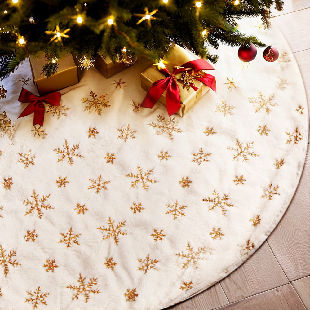 Snowflake Tree Skirt - White (90cm)