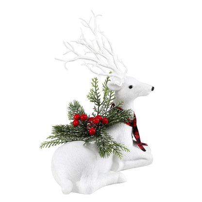 Sitting Reindeer Glitter Ornament - 32cm