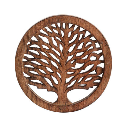 Mango Wood Tree of Life Trivet