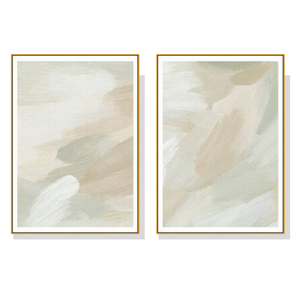 Beige and Sage Green Wall Art (Set of 2)