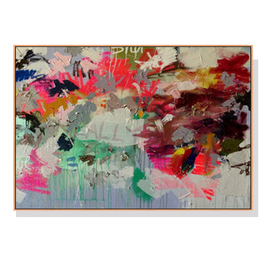 Abstract Free Flow Wood Frame Canvas Wall Art