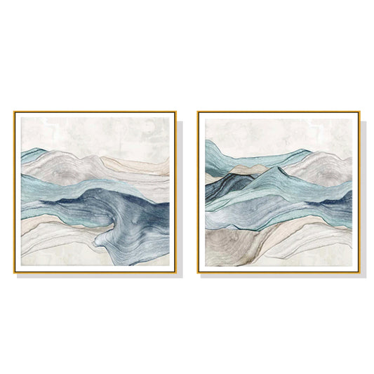 Blue Mountain Canvas Wall Art (Set of 2)