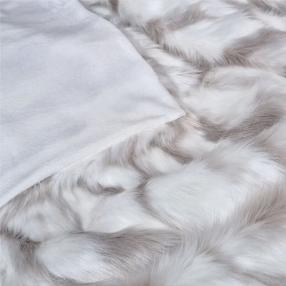 Lynx Wild Cat Faux Fur Throw Rug