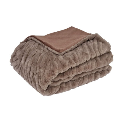 Rita Faux Mohair Throw - Woodsmoke