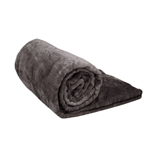 Lucia Luxury Plush Throw -  Charcoal