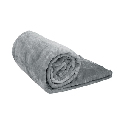 Lucia Luxury Plush Throw - Silver