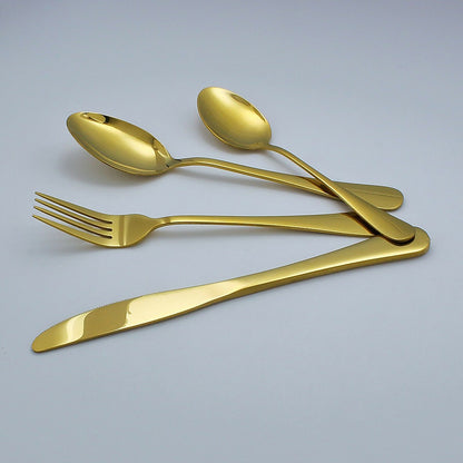 24-piece Gold Stainless Steel Cutlery Set